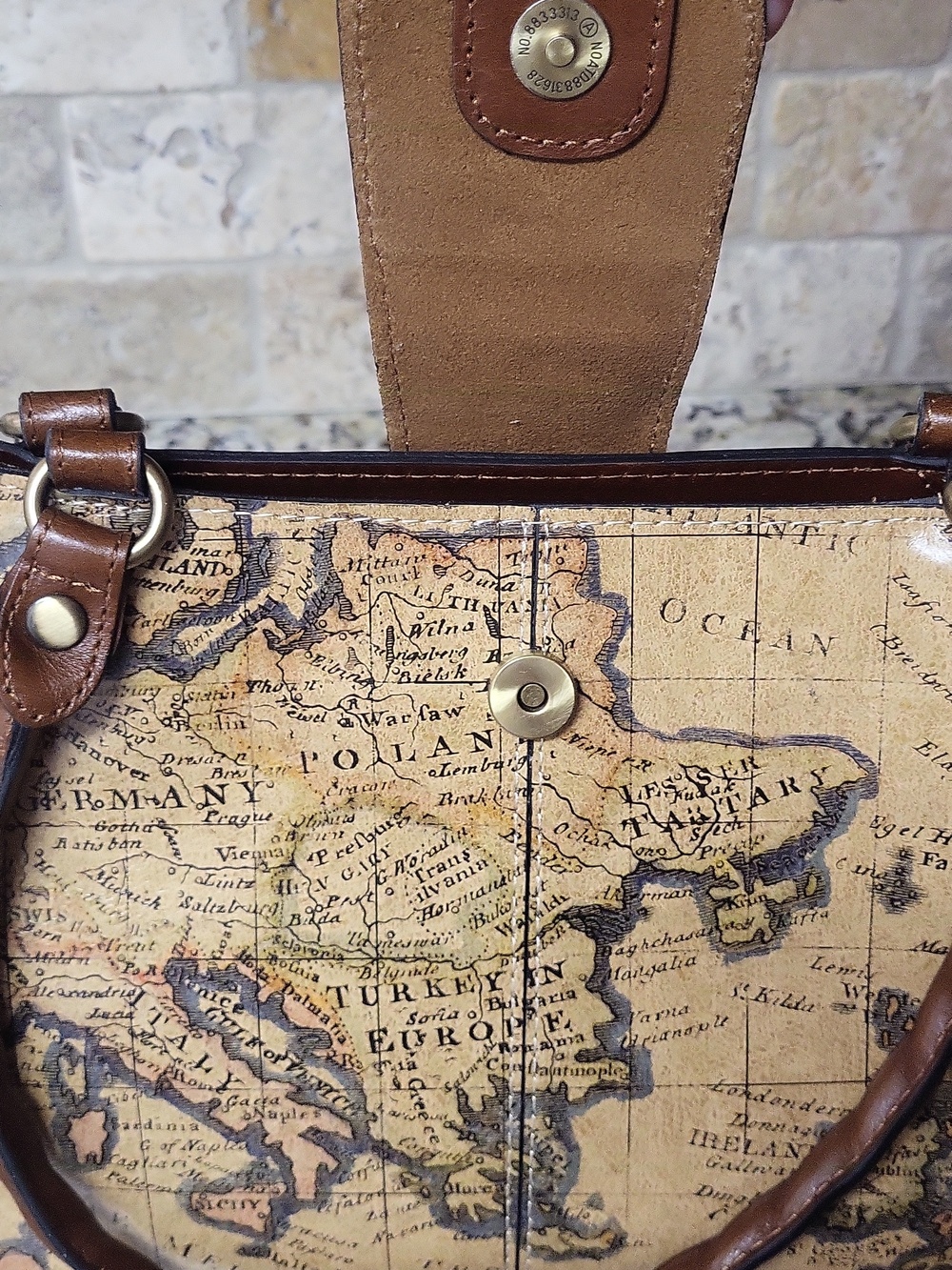 Patricia Nash Euro Map Rienzo Satchel - Picture 8 of 14